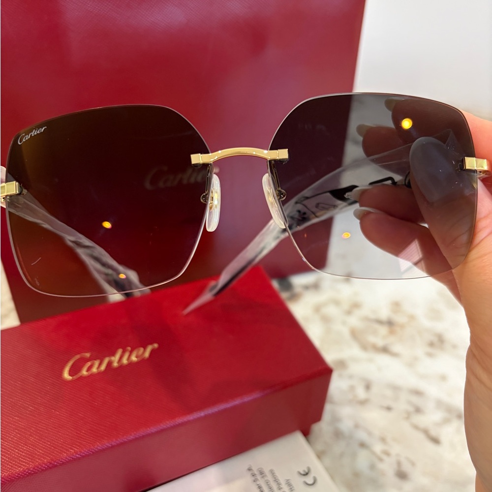 Cartier
Panthère Classic 24-Carat Gold 60MM
Square Sunglasses - Picture 7 of 16